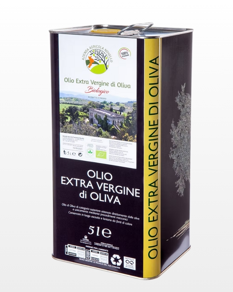 Olio Extra Vergine di Oliva Biologico Latta da lt. 5